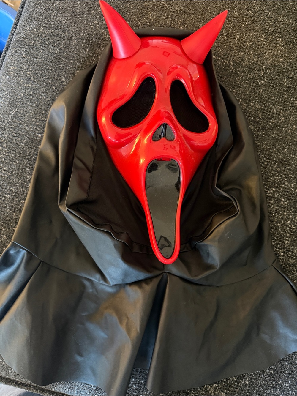 Spirit Red and Black Devil Scream Hooded Mask